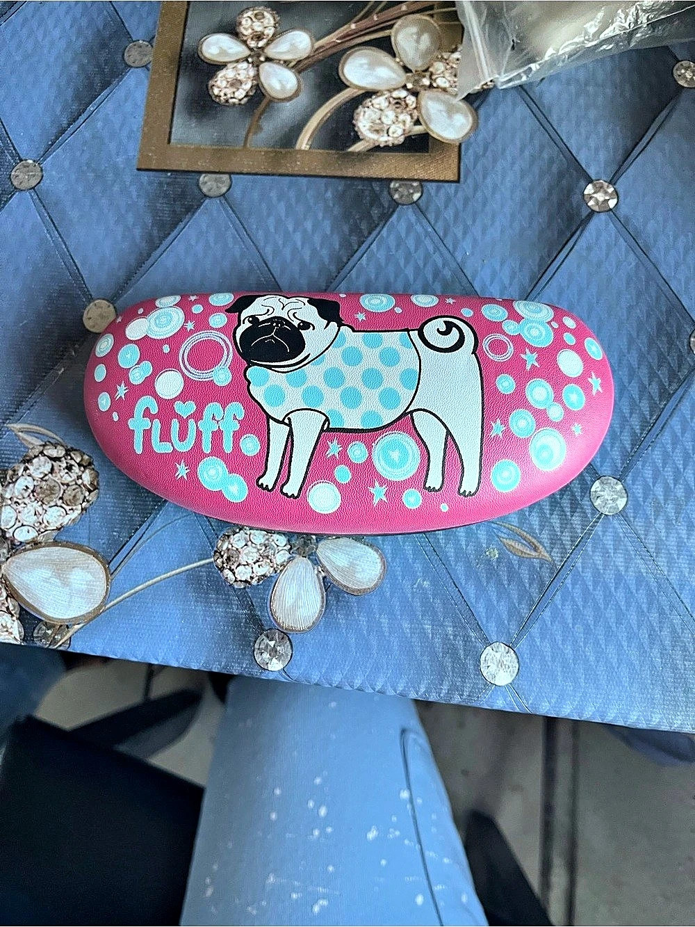 Miss Fluff Pink & Blue Animal Print Bag